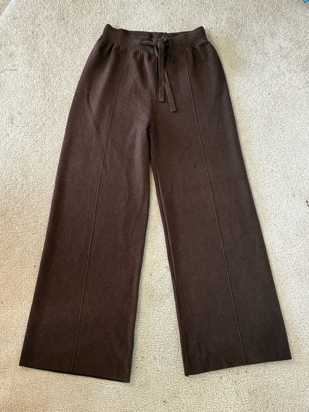 Loro Piana Cashmere Wool Trousers Brown Made in Italy